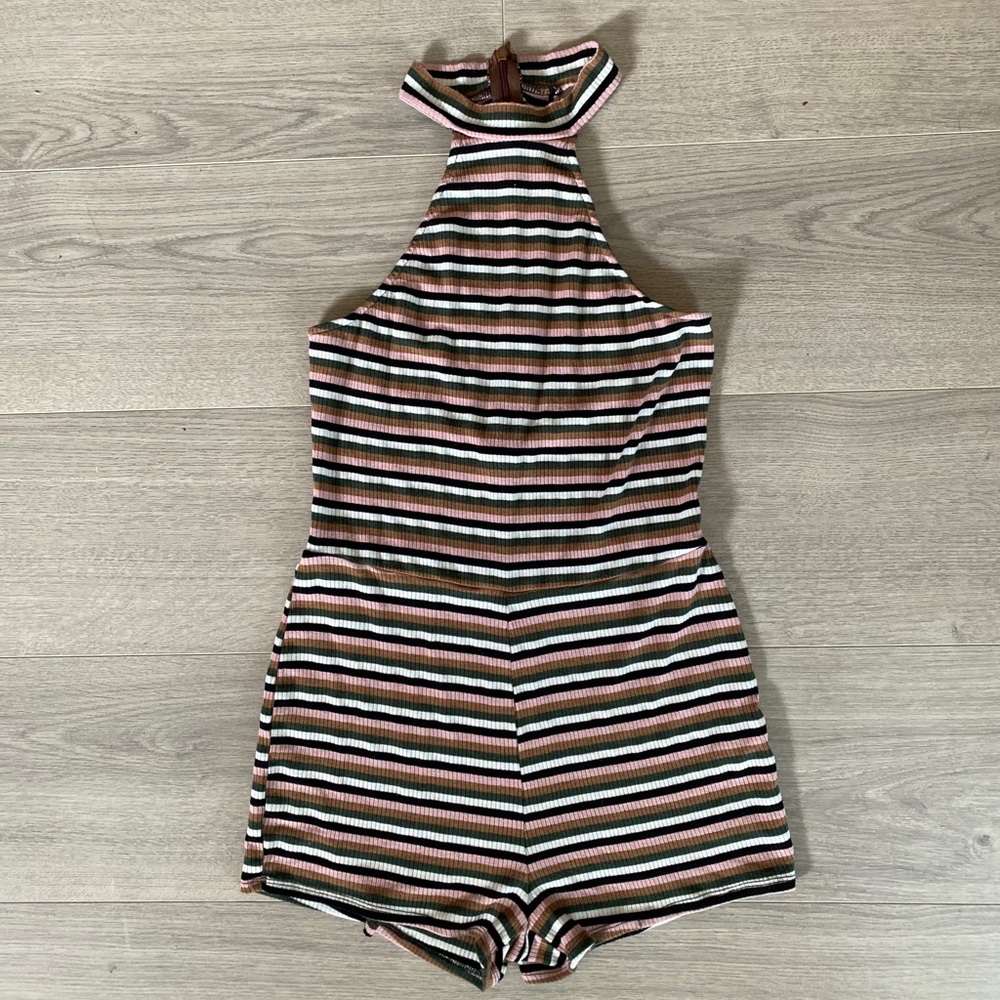 Bear Dance Stripe Romper size Large